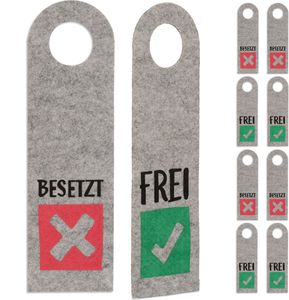 relaxdays Door Sign Busy Free Set of 10