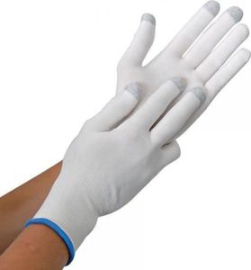 Pracovné rukavice HYGOSTAR s dotykovou obrazovkou "ULTRA FLEX TOUCH", M z nylonového úpletu s 3 uhlíkovými vrstvami