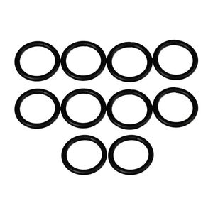 10 Stück Gardinenringe Ringe Stilringe für Gardinenstange 16 / 20 mm mit Faltenlegehaken schwarz