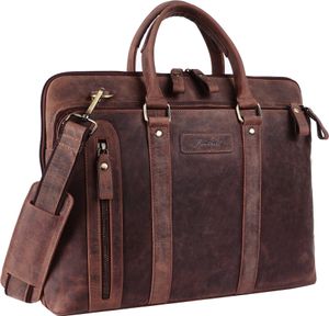 Benthill Laptoptasche Echt-Leder I Leder Umhängetasche für Laptop I Aktentasche für Notebook I Damen und Herren Tasche I Notebooktasche