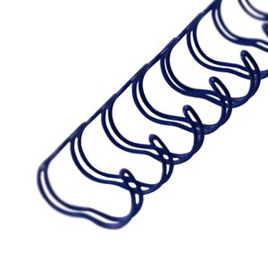 Drahtbinderücken, 2:1, blau, 22,2 mm, 50 Stück, für ca. 170 Blatt – Metallringbindung, Spiralbindung, Ringbindung