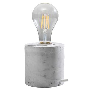 Tischlampe, Beton grau, rund, H 10 cm