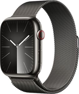 APPLE Watch Series 9 GPS + Cellular 45mm grafitové pouzdro z nerezové oceli s grafitovou milánskou smyčkou