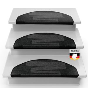 Koberec Via Veneto Step pro vnitřní použití Black Semicircular Koberec Via Veneto Step pro vnitřní použití Black Semicircular