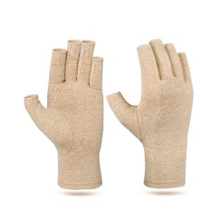 INF Bezprstové kompresní rukavice 1 pár béžový M