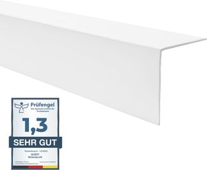 QUEST Kątownik twardy PCV 20x10mm, 2m, ozdobny, profil L kątowy, narożnik dekoracyjny, KT, biały
