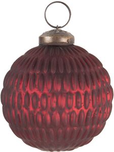 Clayre & Eef Weihnachtskugel Ø 7x7 cm Rot Glas Rund