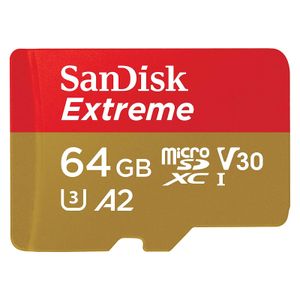 Sandisk Micro SDXC Karte 64GB Speicherkarte Extreme UHS-I U3 4K 160 MB/s V30 A2 Class 10