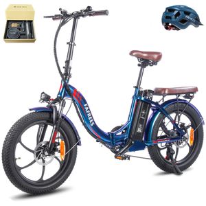 F20 PRO 20 palcové elektrické kolo pánské/dámské e-kolo 250W 36V/18Ah Pedelec Fat CityBike 25km/h Aurora modrá