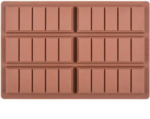 AVANA Schokoladenform aus Silikon für 6 Tafeln Schokolade BPA-frei Antihaftbeschichtung Form Schoko Silikonform Braun (Form 1)