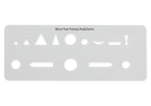 TimeTEX Wortarten-Schablone, ca. 175 x 70 mm, 1 mm Stärke