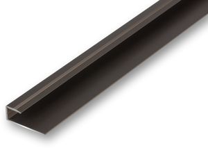 (9,51EUR/m) Einschubprofil von 7 - 9 mm Belagstärke 1500 mm lang bronzefarben Abschlussprofil für Hartböden U-Profil