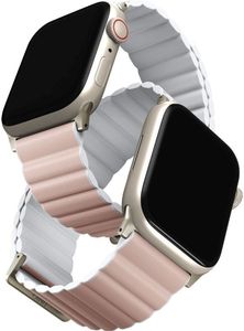 Uniq Revix Premium Edition Reversible Magnetarmband für Apple Watch 41/40/38mm rosa/weiß