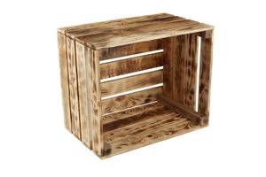  PINEEA Natur Holzkiste Vintage 50x40x30 - Weinkisten Holz Vintage  - Obstkiste Holz - Weinkiste Holzbox - Deko Holzkisten - Holzkiste Groß -  Obstkisten Natur - Kiste Holz