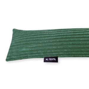 4L Textil Zugluftstopper Durchzugstopper Windstopper für Türen und Fenster Luftzugstopper für Tür Türschlange Türrolle Kordsamt (100 cm, Grün (Stripes)