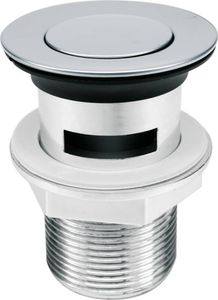 Automatická zátka, vyskakovací odpad chróm 1 1/4" s prepadom, PVC