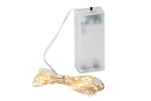 Noor Living LED Drahtlichterkette Batterie silber Innen 3,9m 40 LED warmweiß 6/18h Timer Noor Living LED Drahtlichterkette Batterie silber Innen 3,9m 40 LED warmweiß 6/18h Timer
