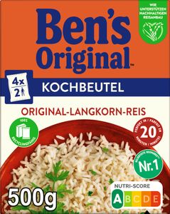 BEN'S ORIGINAL™ Original-Langkorn-Reis 20-Minuten im Kochbeutel 500g