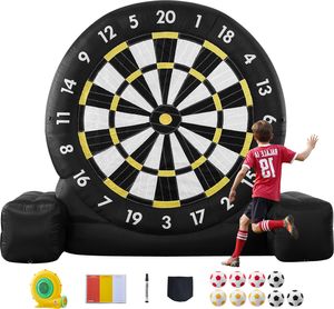 VEVOR aufblasbare Fußball-Dartboard Fußball-Dartscheibe Spiel (2,44 m Höhe), riesiges Kick-Darts-Spiel mit Aufbewahrungstasche & Luftpumpe für einfachen Transport, Gartenspiele Outdoor-Spiele