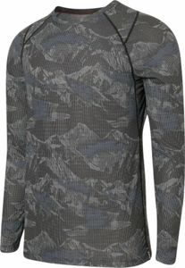 SAXX Quest Long Sleeve Crew Navy Mountainscape M Termoprádlo