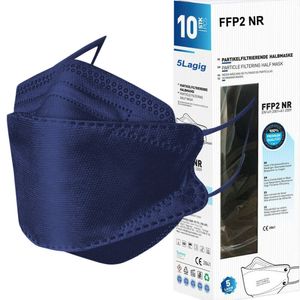10x Blau 4D Fish Form FFP2 Mundschutz Maske Gesichtsmaske  5 Lagig