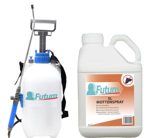 FUTUM 5L+5L Drucksprüher Motten Spray Motten Mittel gegen Motten Larven Bekämpfen Abwehr
