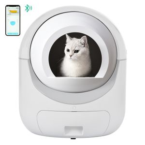 Flieks Selbstreinigende Katzentoilette für Katzen 1kg-29kg, elektische Katzenklo sicher Geruchsbeseitigung App-Steuerung Unterstützung WiFi
