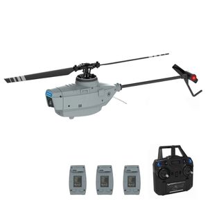 RC Hubschrauber RC Drohne mit Kamera 720P Einzelpropeller ohne Querruder Lokalisierung des optischen Flusses 6-Achsen-Kreiselstabilisierung 3 Akku