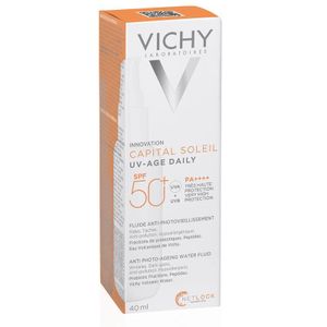 Vichy, Capital Soleil, Fluid przeciw fotostarzeniu się skóry UV AGE SPF 50+, 40 ml