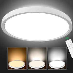 Anten 24W LED stropní světlo, ultraploché stropní světlo Ø30cm Bílé světlo do ložnice s nastavitelnou barvou a jasem pro obývací pokoj kuchyň koupelnu dětský pokoj