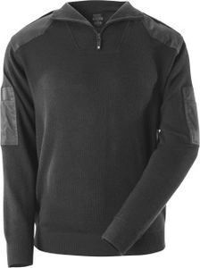 Mascot Strickpullover mit kurzem Reißverschluss Frontline 17205, Farbe:schwarz, Größe:4XL