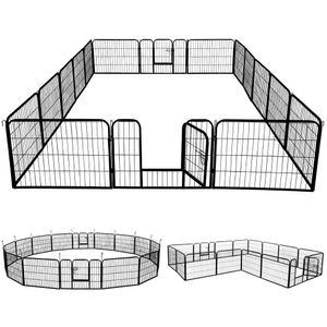 Yaheetech 16 eckig Welpenlaufstall Freigehege Welpenzaun Gehege Laufstall mit 2 Türen, aus 16 Panelen je Panel 80 x 60 cm Outdoor oder Indoor Yaheetech 16 eckig Welpenlaufstall Freigehege Welpenzaun Gehege Laufstall mit 2 Türen, aus 16 Panelen je Panel 80 x 60 cm Outdoor oder Indoor