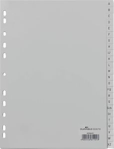 DURABLE A-Z Index A4 24ks. PP celoplátěný obal. šedá barva