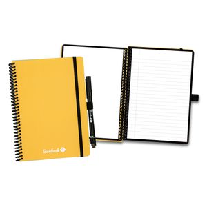 Bambook Colourful Notizbuch - Gelb - A5 - Blanko & Liniert - Wiederverwendbares Notizbuch, Notizblock, Reusable Notebook