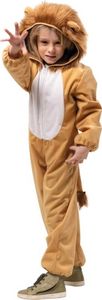 Overall Löwe Leo Kinder Jumpsuit Kapuzen Einteiler Karneval Fasching Kostüm 116