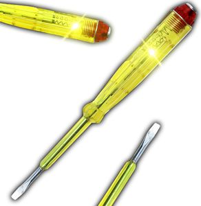 Spannungsprüfer mit Schraubendreher 130mm, Spannungstester, Spannungsmesser AC DC, 0–250 V, Polaritätsanzeige, Kontaktlos, Berührungslos Retoo