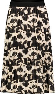 Sublevel Leo Print Midi Faltenrock mit Elastischem Bund Größe: M-L Sublevel Leo Print Midi Faltenrock mit Elastischem Bund Größe: M-L