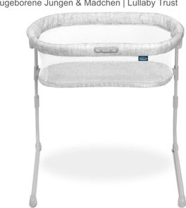 HALO Baby Flex BassiNest, verstellbarer Reise-Kinderwagen, leicht zusammenklappbar, leicht, mit Matratze und Tragetasche, Heather Weave