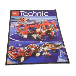 1x Lego Technic Bauanleitung A4 Buch Lösch Fahrzeug Feuerwehr Auto 8280