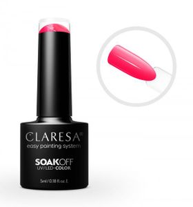 CLARESA SoakOFF UV/LED Gel - Neon 2 Pink, 5 ml