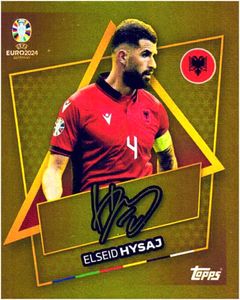 Topps UEFA EURO 2024 Fußball EM Sammelsticker - Gold Signature Sticker - Elseid Hysaj