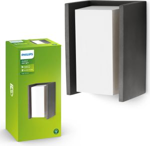 Philips EcoMoods Kinkiet Bridge 15 W E27 bez żarówki, Oświetlenie zewnętrzne ścienne, Antracyt, Metal, IP44, Ogród, II