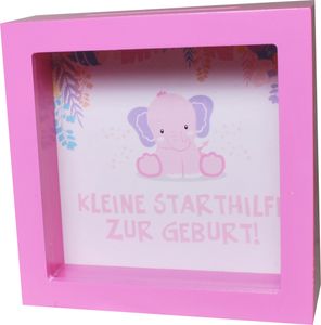 Udo Schmidt Spardose Geburt / Elefant / pink Sparschwein Sparkasse Geburtstag Baby Kinder Mädchen