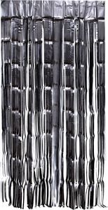 Lametta Vorhang 50x100cm, Farbauswahl:grau / matt