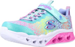 Skechers Flutter Heart Lights - Loves Wild - Türkis / Multi Synthetik Größe: 30 Normal