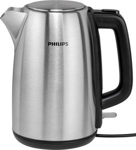 Philips Wasserkocher Viva Collection, 1.7 L, Leuchtanzeige, Klappdeckel + Kontrollanzeige, Metall (HD9351/90)