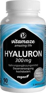 Kyselina hyaluronová 300 mg Veganské kapsle s vysokou dávkou 90 kapslí