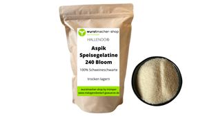 Aspik, Speisegelatine Gelatine Gold 240 Bloom - 1 kg | wurstmacher-shop