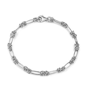 MATERIA Königsketten Armband Frauen Silber 925 - Damen Armkette breit mit Geschenk-Box 17-23cm #SA-65, Länge:21 cm