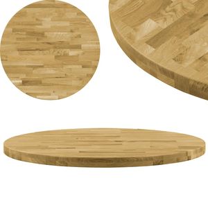 Best Möbel, Neu Tischplatte Eichenholz Massiv Rund 44 mm 600 mm 【Hohe Qualität】